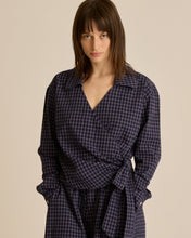Load image into Gallery viewer, Obey Women's Circa Wrap Shirt in Blue