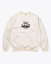 Load image into Gallery viewer, Wemoto Men's Mushroom Printed Crew Sweatshirt in Natural