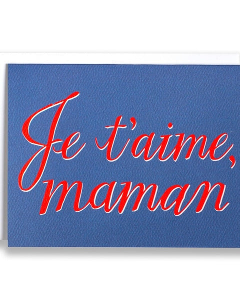 Banquet Workshop Je T'aime Maman Card