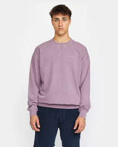 Revolution Men's Loose Crewneck Sweatshirt in Purple