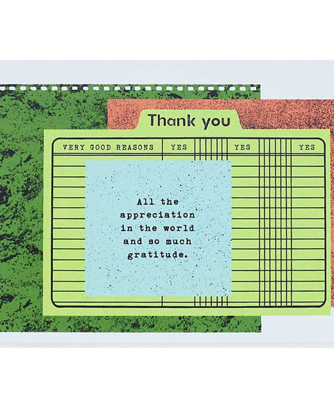 Regional Assembly of Text Folders Thank You Card