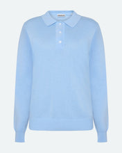 Load image into Gallery viewer, Minimum Women's Riley Polo Sweater in Light Blue