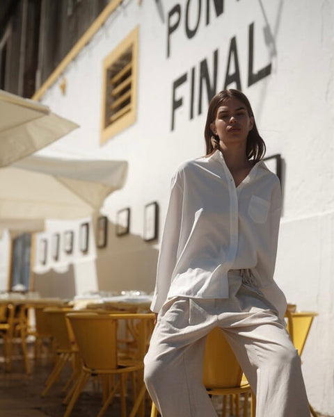 Minimum Women's Fern Shirt in Coco Milk