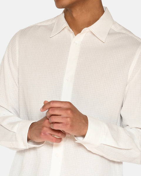 Minimum Men's Douglas Shirt in Coco Milk
