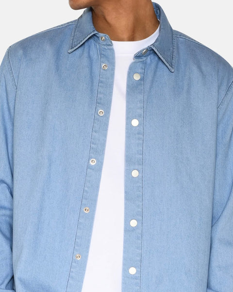 Minimum Men's Randy Denim Shirt in Blue Ashes