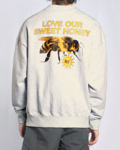 Load image into Gallery viewer, Tee Library Men's Bee Saviour Sweatshirt in Grey Melange