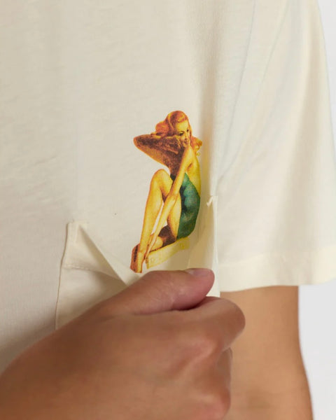 Revolution Men's App Printed T Shirt in Off White