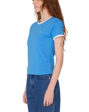 Load image into Gallery viewer, Obey Women's Tyler Ringer T Shirt in Blue