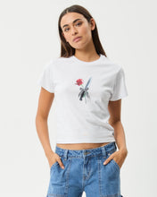 Load image into Gallery viewer, Afends Women's Valentine Baby Tee in White