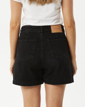 Load image into Gallery viewer, Afends Women's Seventy Threes Denim Short in Black