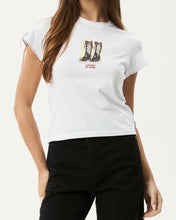 Load image into Gallery viewer, Afends Women's Walking Baby Tee in White