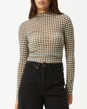 Load image into Gallery viewer, Afends Women's Gambet Long Sleeve Top in Black/Sand