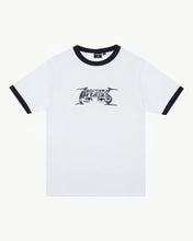 Load image into Gallery viewer, Afends Men's All Eyez Ringer Tee in White