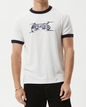 Load image into Gallery viewer, Afends Men's All Eyez Ringer Tee in White