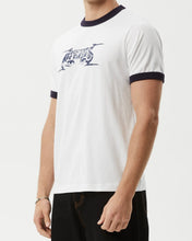 Load image into Gallery viewer, Afends Men's All Eyez Ringer Tee in White
