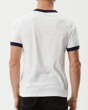 Load image into Gallery viewer, Afends Men's All Eyez Ringer Tee in White