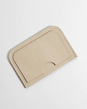 Load image into Gallery viewer, Small Hours Leather Card Case in Almond laying flat on a white background