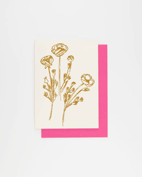 People I've Loved Gold Flowers Card