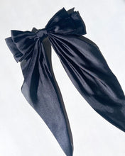 Load image into Gallery viewer, Solar Eclipse Long Satin Hair Bow Barrette