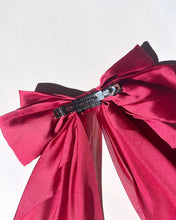 Load image into Gallery viewer, Solar Eclipse Long Satin Hair Bow Barrette