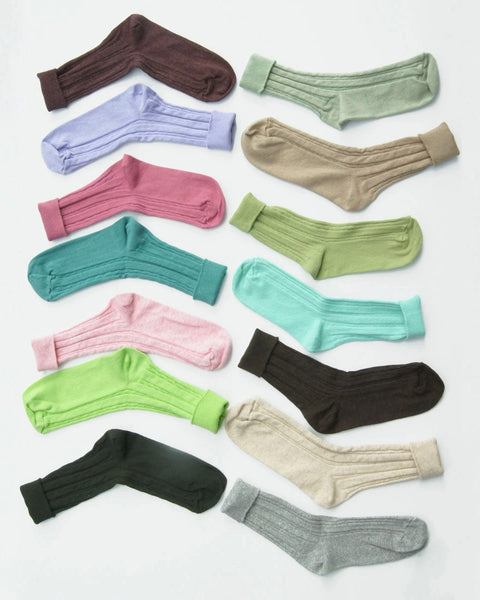 OKAYOK Women's Cable Knit Dress Socks