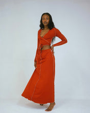 Load image into Gallery viewer, Baby Be Good Women's Softique Wrap Top in Rust
