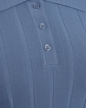 Load image into Gallery viewer, Minimum Women's Pollys Polo Sweater in Blue Horizon