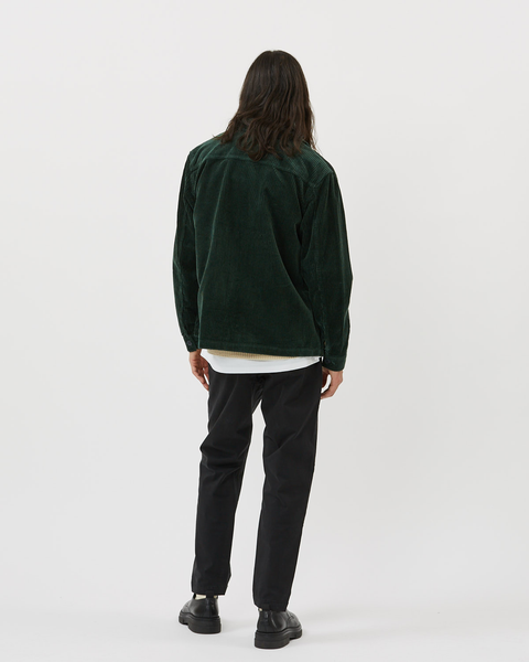 Back view of model wearing Minimum Men's Kemp Overshirt in Pine Grove