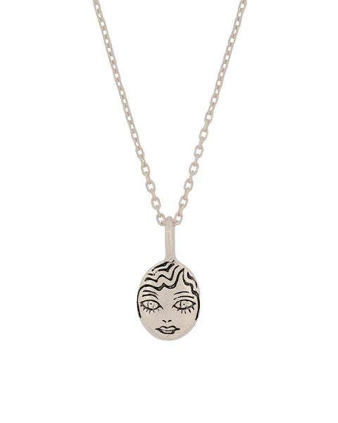 Hunt of Hounds Billie Necklace in Silver on white background
