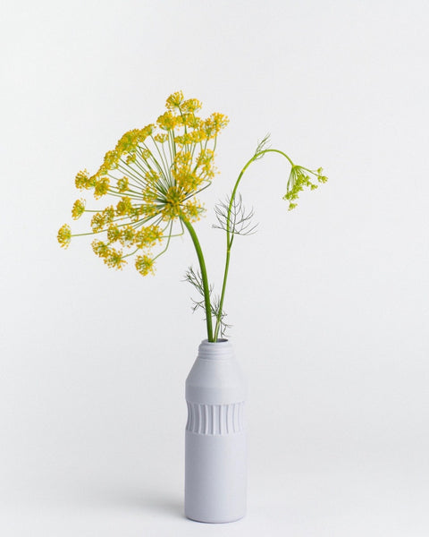 Middle Kingdom Portico Bottle Vase with yellow flower