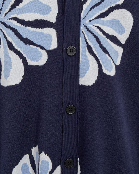 Minimum Men's Bemo Cardigan Sweater in Maritime Blue