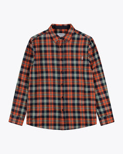 Wemoto Men's Ian Flannel Shirt in Orange