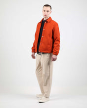 Load image into Gallery viewer, Wemoto Men&#39;s Hall Felt Coach Jacket in Rust
