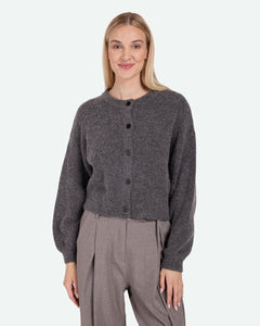 Minimum Women's Assiana Cardigan in Dark Grey Melange