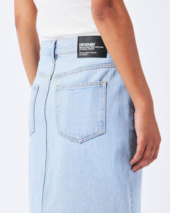 Dr. Denim Women's Myra Midi Skirt in Stream Lt Retro