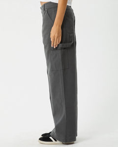 Afends Women's Lexi Carpenter Pant in Gunmetal