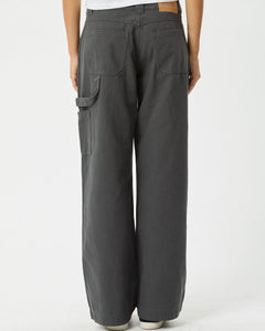 Afends Women's Lexi Carpenter Pant in Gunmetal