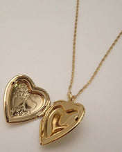 Load image into Gallery viewer, Sparrow Poppy Heart Locket Necklace
