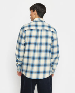 Revolution Men's Flannel Shirt in Blue