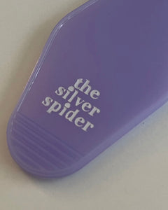 The Silver Spider Retro Hotel Keychain