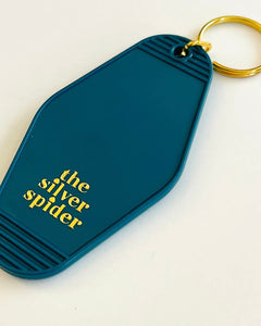 The Silver Spider Retro Hotel Keychain