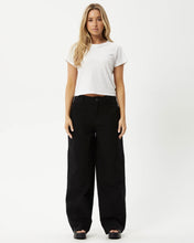 Load image into Gallery viewer, Afends Women&#39;s Maverick Recycled Canvas Pant in Black
