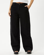 Load image into Gallery viewer, Afends Women&#39;s Maverick Recycled Canvas Pant in Black
