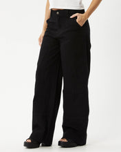 Load image into Gallery viewer, Afends Women&#39;s Maverick Recycled Canvas Pant in Black
