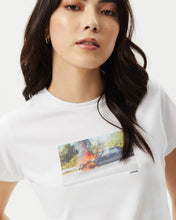 Load image into Gallery viewer, Afends Women&#39;s OMW Baby Tee in White
