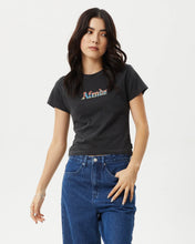 Load image into Gallery viewer, Afends Women&#39;s Nirvana Baby Tee in Stone Black
