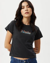 Load image into Gallery viewer, Afends Women&#39;s Nirvana Baby Tee in Stone Black
