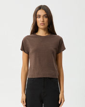 Load image into Gallery viewer, Afends Women&#39;s Carmen Baby Tee in Coffee
