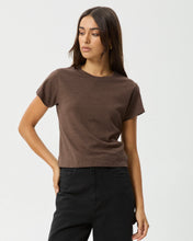 Load image into Gallery viewer, Afends Women&#39;s Carmen Baby Tee in Coffee
