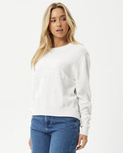 Load image into Gallery viewer, Afends Women&#39;s Inferno Crew Neck Sweater in White
